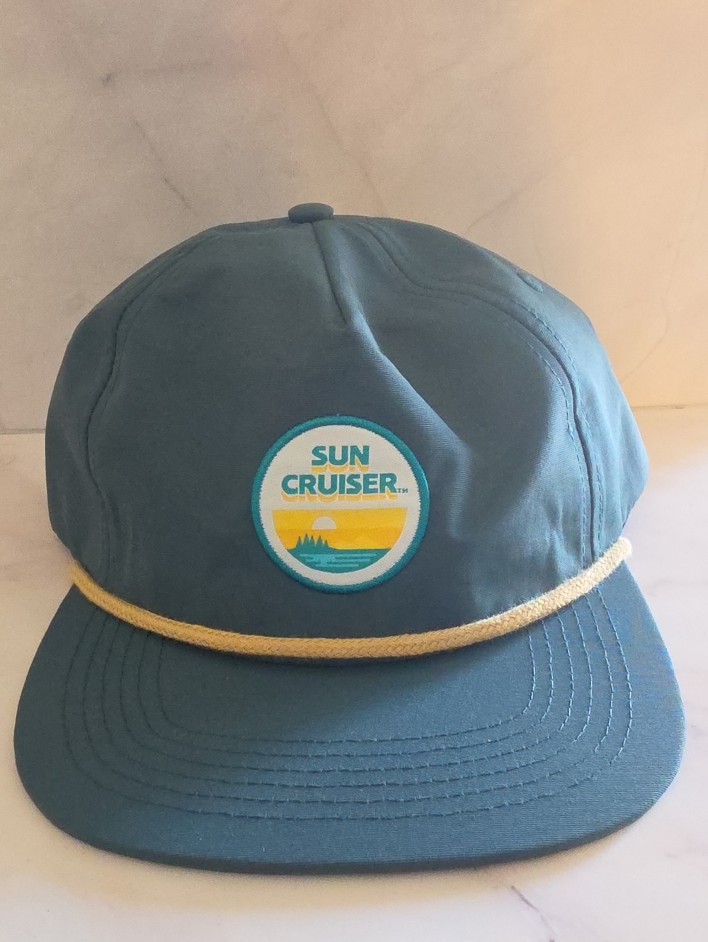 Sun Cruiser Teal Rope-Detail Cap